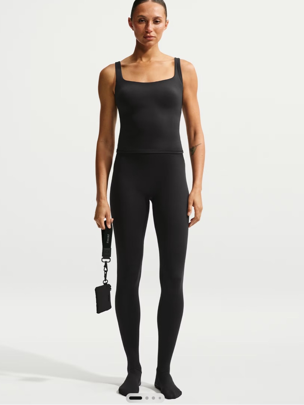 NikeSKIMS Matte High Waist Footsie Legging - Obsidian